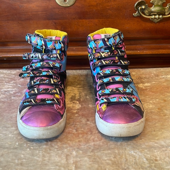 Rolland Barry x REEBOK NPC Mid Multi-Color Floral Silk Screen $200 EUC US Wmn 8 - Picture 3 of 7